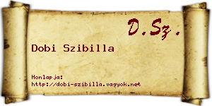 Dobi Szibilla névjegykártya